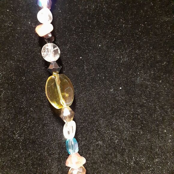 Handmade Beaded Glass Necklace 22" - Picture 4 of 5